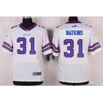 Men's Buffalo Bills #31 Jaylen Watkins White Road NFL Nike Elite Jersey