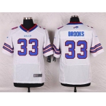 Men's Buffalo Bills #33 Ron Brooks White Road NFL Nike Elite Jersey