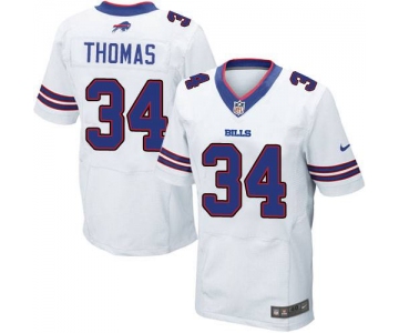 Men's Buffalo Bills #34 Thurman Thomas 2013 Nike White Elite Jersey