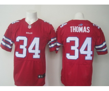 Men's Buffalo Bills #34 Thurman Thomas Red Retired Player 2015 NFL Nike Elite Jersey