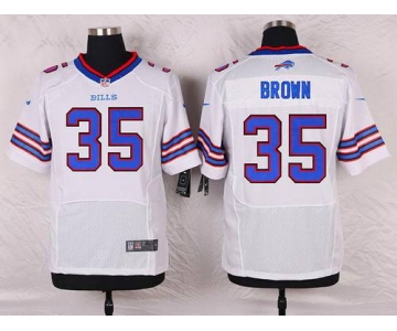 Men's Buffalo Bills #35 Bryce Brown White Road NFL Nike Elite Jersey