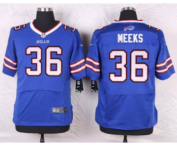 Men's Buffalo Bills #36 Jonathan Meeks Royal Blue Team Color NFL Nike Elite Jersey