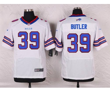 Men's Buffalo Bills #39 Mario Butler White Road NFL Nike Elite Jersey