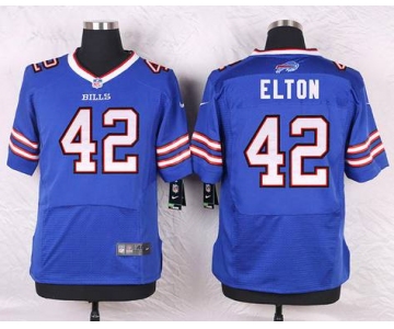 Men's Buffalo Bills #42 Jerome Felton Royal Blue Team Color NFL Nike Elite Jersey