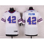 Men's Buffalo Bills #42 Jerome Felton White Road NFL Nike Elite Jersey