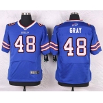 Men's Buffalo Bills #48 MarQueis Gray Royal Blue Team Color NFL Nike Elite Jersey