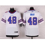 Men's Buffalo Bills #48 MarQueis Gray White Road NFL Nike Elite Jersey