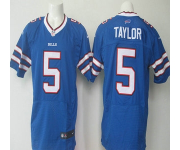 Men's Buffalo Bills #5 Tyrod Taylor Royal Blue Team Color NFL Nike Elite Jersey