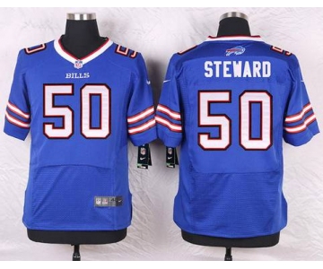 Men's Buffalo Bills #50 Tony Steward Royal Blue Team Color NFL Nike Elite Jersey