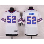 Men's Buffalo Bills #52 Preston Brown White Road NFL Nike Elite Jersey