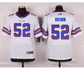 Men's Buffalo Bills #52 Preston Brown White Road NFL Nike Elite Jersey