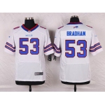 Men's Buffalo Bills #53 Nigel Bradham White Road NFL Nike Elite Jersey