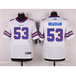 Men's Buffalo Bills #53 Nigel Bradham White Road NFL Nike Elite Jersey
