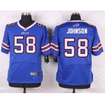 Men's Buffalo Bills #58 Randell Johnson Royal Blue Team Color NFL Nike Elite Jersey