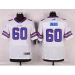 Men's Buffalo Bills #60 Kraig Urbik White Road NFL Nike Elite Jersey