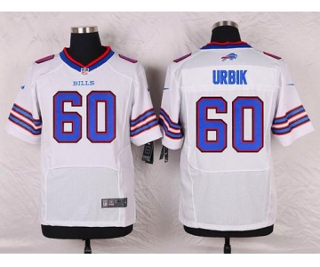 Men's Buffalo Bills #60 Kraig Urbik White Road NFL Nike Elite Jersey