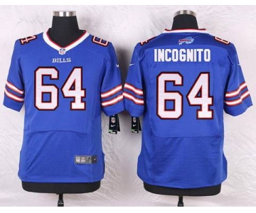 Men's Buffalo Bills #64 Richie Incognito Royal Blue Team Color NFL Nike Elite Jersey