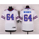 Men's Buffalo Bills #64 Richie Incognito White Road NFL Nike Elite Jersey