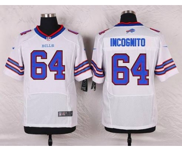 Men's Buffalo Bills #64 Richie Incognito White Road NFL Nike Elite Jersey