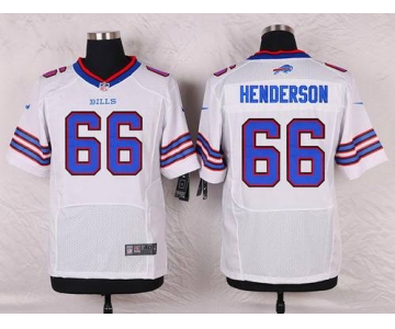 Men's Buffalo Bills #66 Seantrel Henderson White Road NFL Nike Elite Jersey