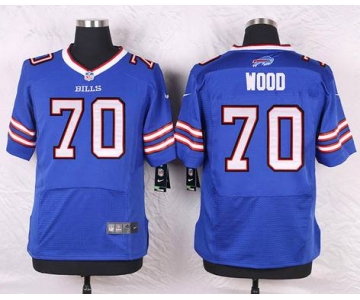 Men's Buffalo Bills #70 Eric Wood Royal Blue Team Color NFL Nike Elite Jersey