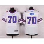 Men's Buffalo Bills #70 Eric Wood White Road NFL Nike Elite Jersey