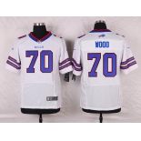 Men's Buffalo Bills #70 Eric Wood White Road NFL Nike Elite Jersey
