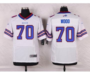 Men's Buffalo Bills #70 Eric Wood White Road NFL Nike Elite Jersey