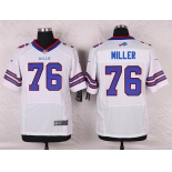 Men's Buffalo Bills #76 John Miller White Road NFL Nike Elite Jersey