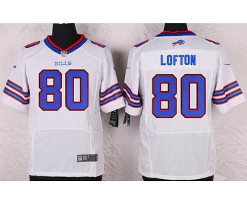 Men's Buffalo Bills #80 James Lofton White Retired Player NFL Nike Elite Jersey