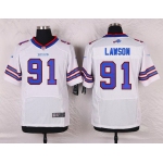 Men's Buffalo Bills #91 Manny Lawson White Road NFL Nike Elite Jersey