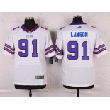 Men's Buffalo Bills #91 Manny Lawson White Road NFL Nike Elite Jersey