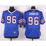 Men's Buffalo Bills #96 Stefan Charles Royal Blue Team Color NFL Nike Elite Jersey