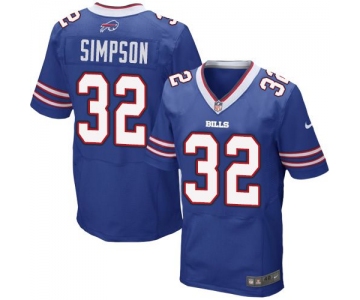 Nike Bills #32 O. J. Simpson Royal Blue Team Color Men's Stitched NFL New Elite Jersey