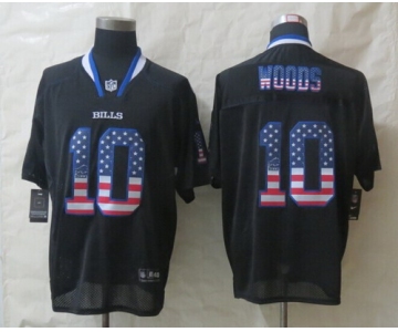 Nike Buffalo Bills #10 Robert Woods 2014 USA Flag Fashion Black Elite Jersey