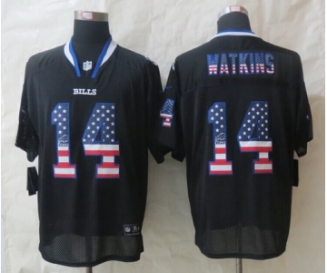 Nike Buffalo Bills #14 Sammy Watkins 2014 USA Flag Fashion Black Elite Jersey