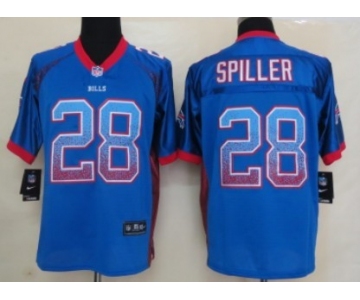 Nike Buffalo Bills #28 C.J. Spiller Drift Fashion Blue Elite Jersey