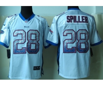 Nike Buffalo Bills #28 C.J. Spiller Drift Fashion White Elite Jersey