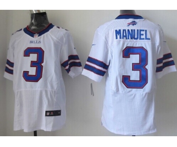 Nike Buffalo Bills #3 EJ Manuel 2013 White Elite Jersey