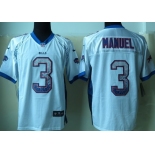 Nike Buffalo Bills #3 EJ Manuel Drift Fashion White Elite Jersey