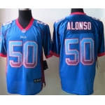 Nike Buffalo Bills #50 Kiko Alonso Drift Fashion Blue Elite Jersey