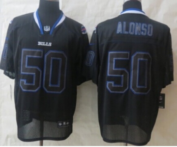 Nike Buffalo Bills #50 Kiko Alonso Lights Out Black Elite Jersey