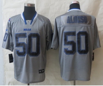 Nike Buffalo Bills #50 Kiko Alonso Lights Out Gray Elite Jersey