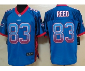 Nike Buffalo Bills #83 Andre Reed Drift Fashion Blue Elite Jersey