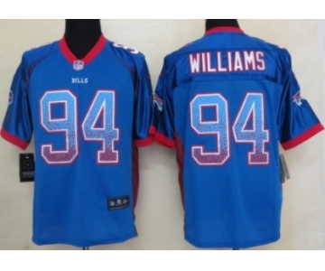 Nike Buffalo Bills #94 Mario Williams Drift Fashion Blue Elite Jersey