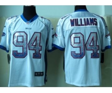 Nike Buffalo Bills #94 Mario Williams Drift Fashion White Elite Jersey