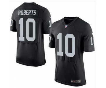 Men's Oakland Raiders #10 Seth Roberts Black Team Color 2015 NFL Nike Elite Jersey