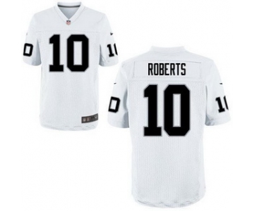 Men's Oakland Raiders #10 Seth Roberts White Road NFL Nike Elite Jersey