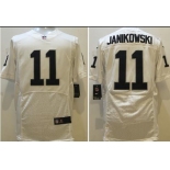 Men's Oakland Raiders #11 Sebastian Janikowski New White Road Stitched NFL Nike Elite Jersey