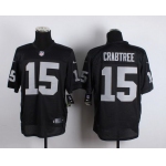 Men's Oakland Raiders #15 Michael Crabtree Nike Black Elite Jersey